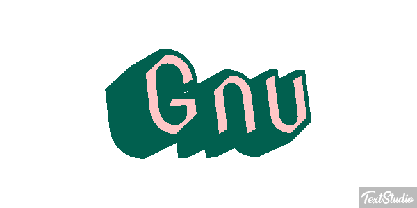 Gnu Text effect
