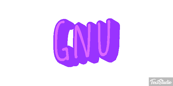 Gnu Text effect