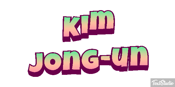 Kim Jong-un Text effect