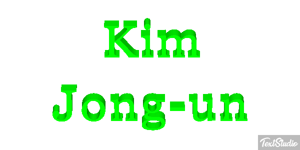 Kim Jong-un Text effect
