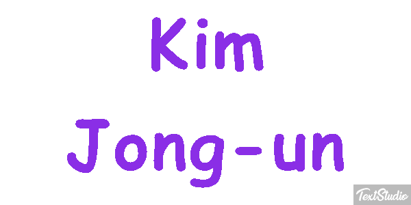 Kim Jong-un Text effect