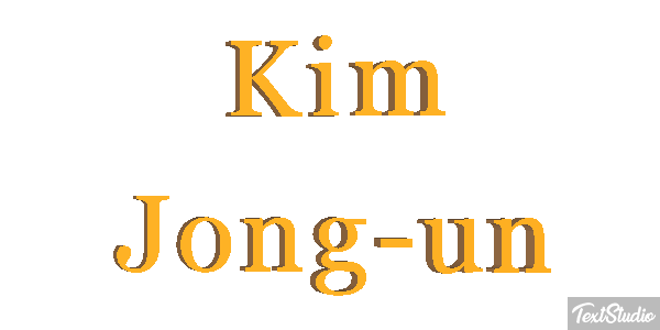 Kim Jong-un Text effect