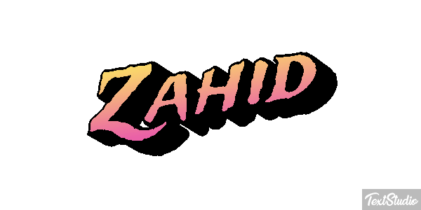 Zahid Text effect