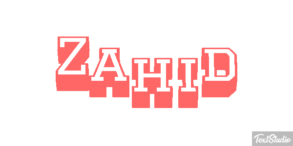 Zahid Text effect