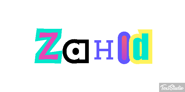 Zahid Text effect