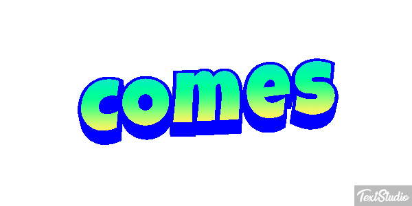 Comes Text effect