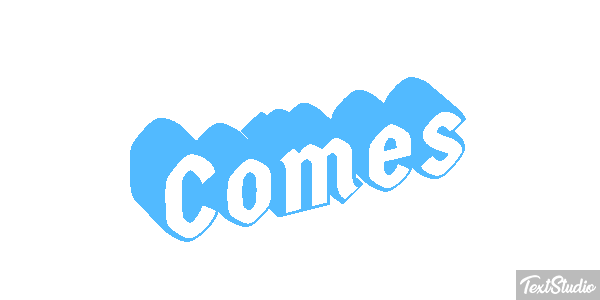Comes Text effect