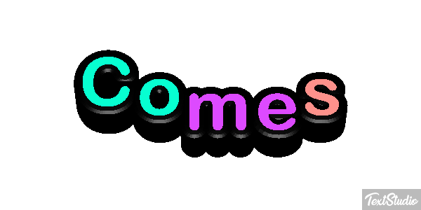 Comes Text effect