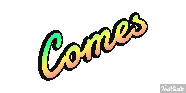 Comes Text effect