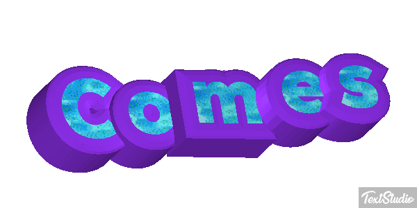 Comes Text effect