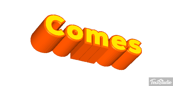 Comes Text effect