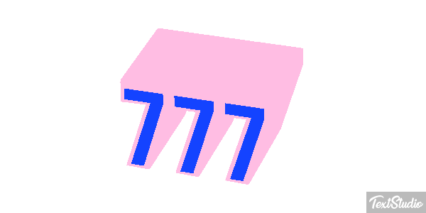 777 Текстовый эффект