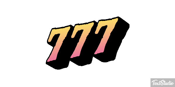 777 Текстовый эффект