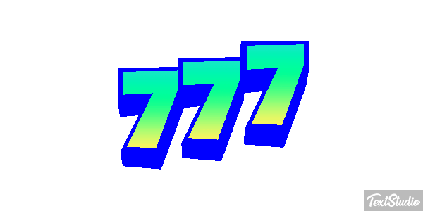 777 Текстовый эффект