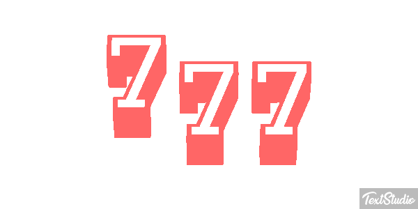 777 Текстовый эффект