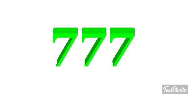 777 Текстовый эффект