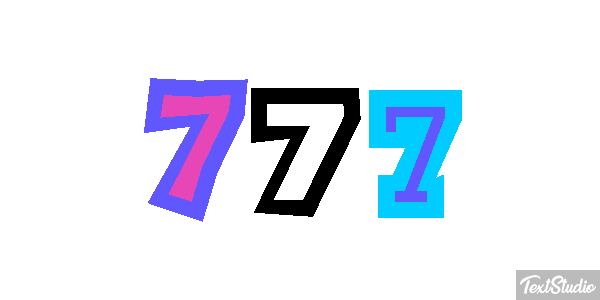 777 Текстовый эффект