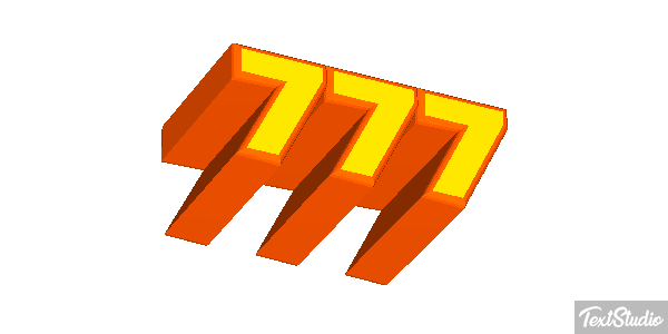 777 Текстовый эффект