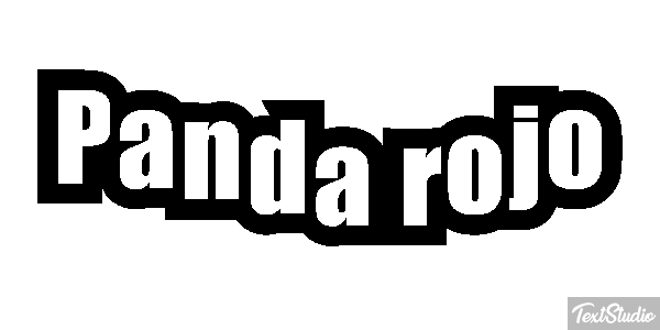 Panda rojo Efecto de texto