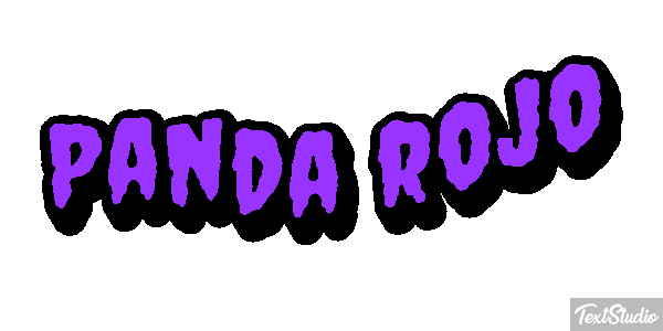 Panda rojo Efecto de texto