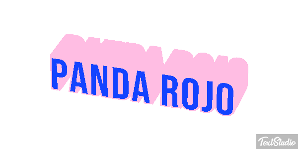 Panda rojo Efecto de texto