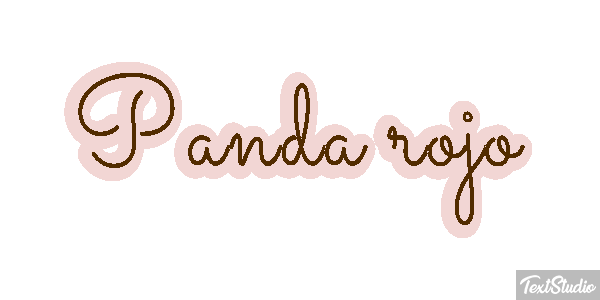 Panda rojo Efecto de texto