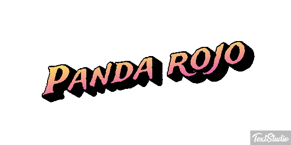 Panda rojo Efecto de texto