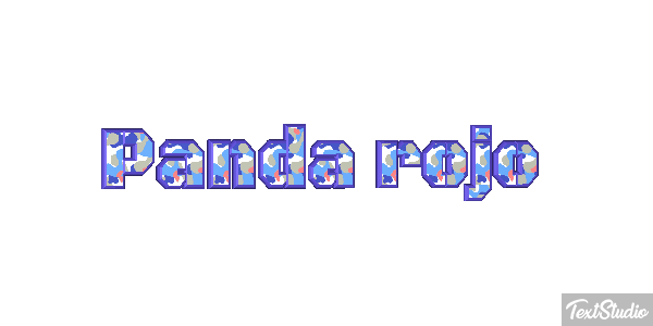 Panda rojo Efecto de texto