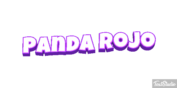 Panda rojo Efecto de texto