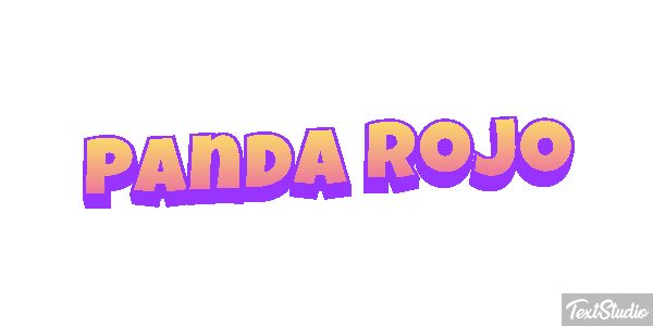 Panda rojo Efecto de texto