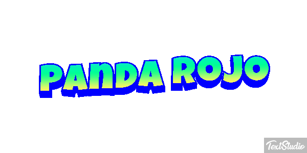 Panda rojo Efecto de texto