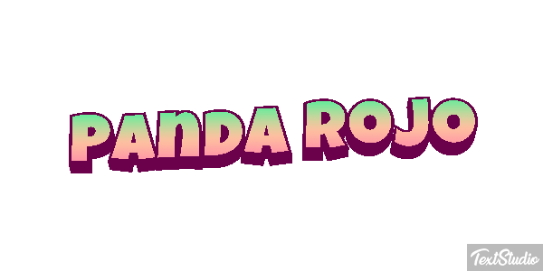 Panda rojo Efecto de texto