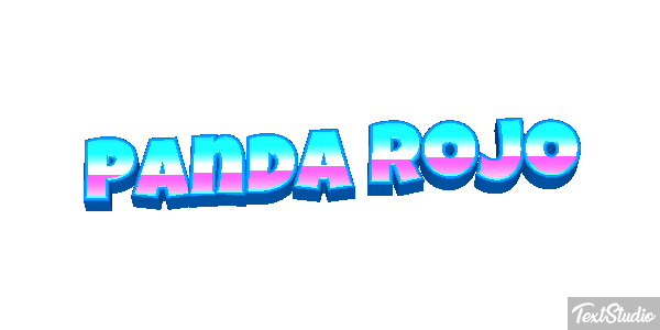 Panda rojo Efecto de texto