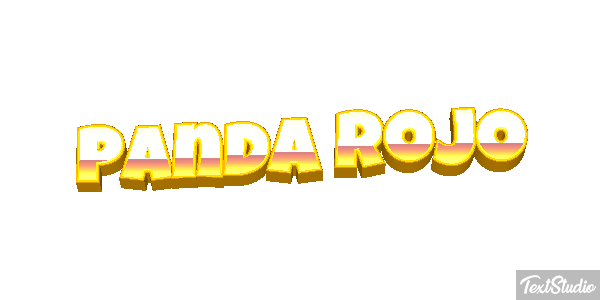 Panda rojo Efecto de texto