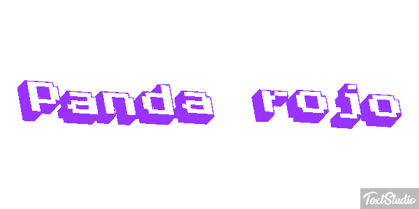 Panda rojo Efecto de texto