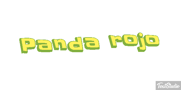 Panda rojo Efecto de texto