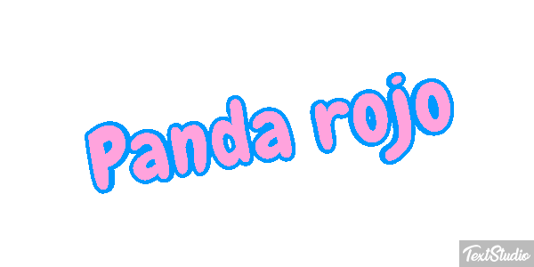 Panda rojo Efecto de texto
