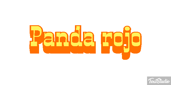 Panda rojo Efecto de texto