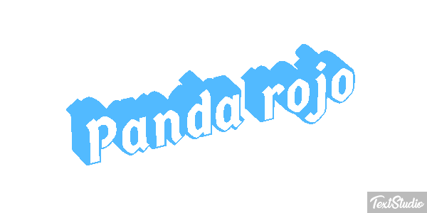 Panda rojo Efecto de texto