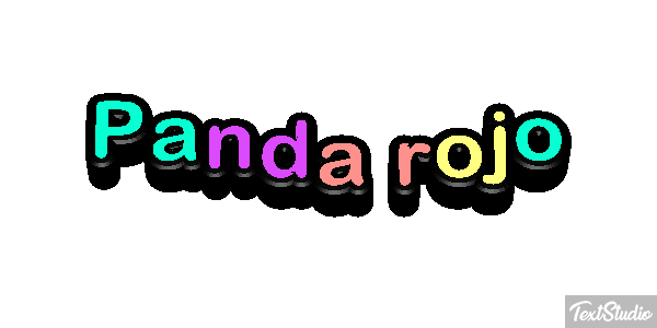 Panda rojo Efecto de texto