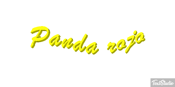 Panda rojo Efecto de texto