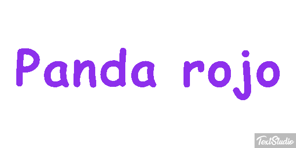 Panda rojo Efecto de texto