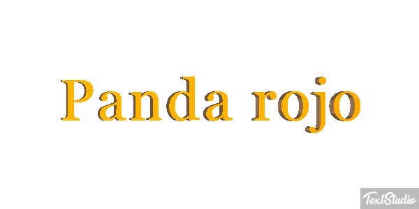 Panda rojo Efecto de texto