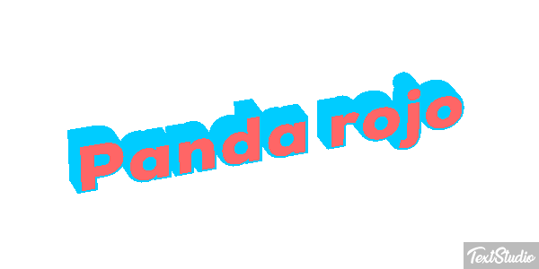 Panda rojo Efecto de texto