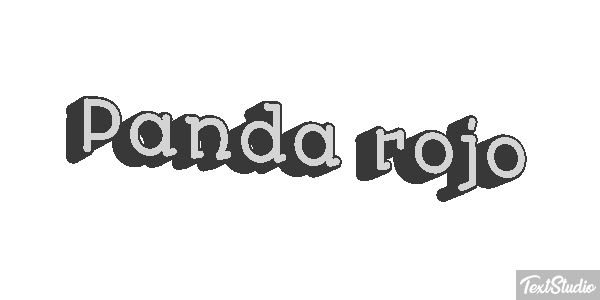 Panda rojo Efecto de texto