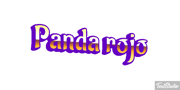 Panda rojo Efecto de texto