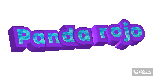 Panda rojo Efecto de texto