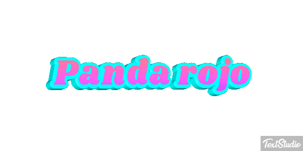 Panda rojo Efecto de texto