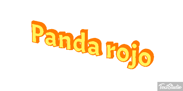 Panda rojo Efecto de texto
