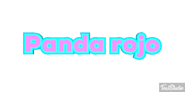 Panda rojo Efecto de texto
